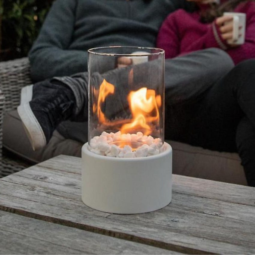Biopejs med Glasafdækning og Røgfri Flamme
