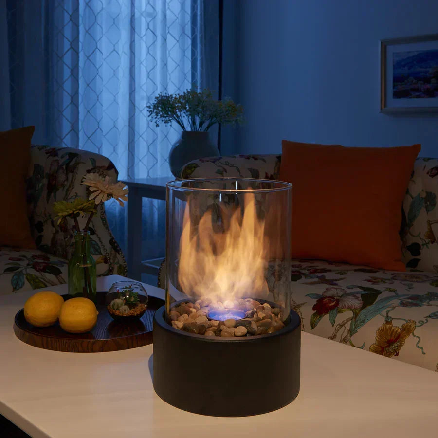 Biopejs med Glasafdækning og Røgfri Flamme