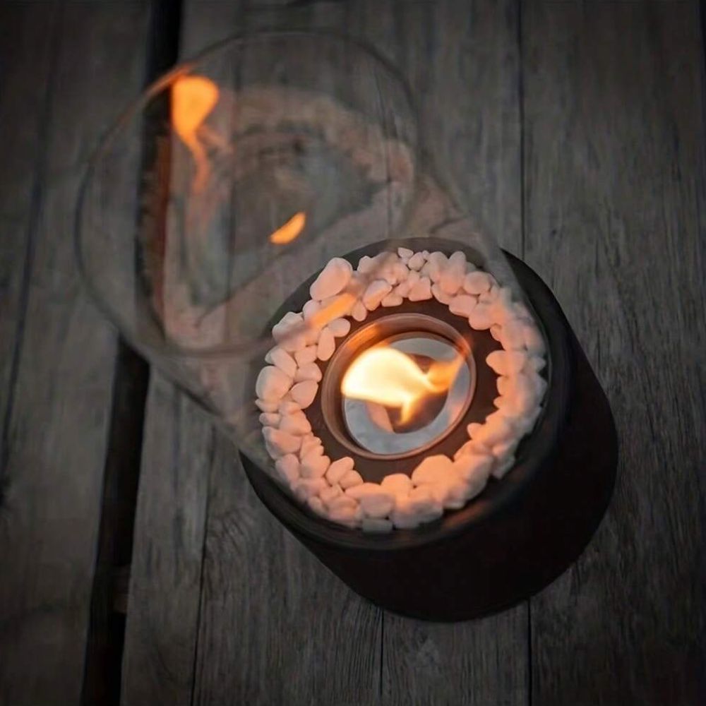 Biopejs med Glasafdækning og Røgfri Flamme