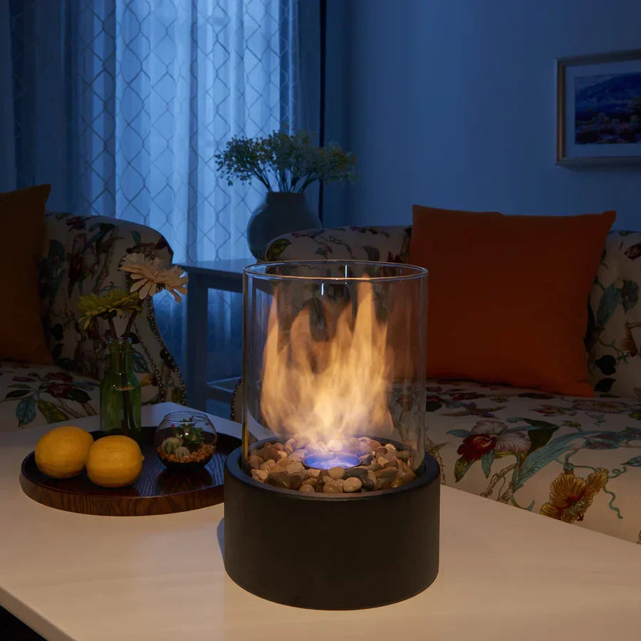 Biopejs med Glasafdækning og Røgfri Flamme