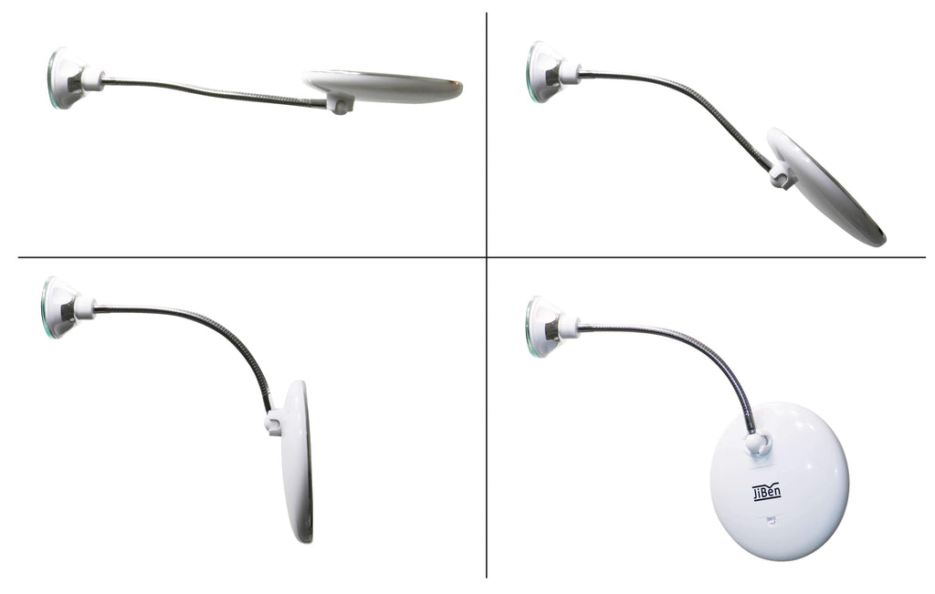 LED Makeup Spejl med 10x Forstørrelse og Fleksibel Arm