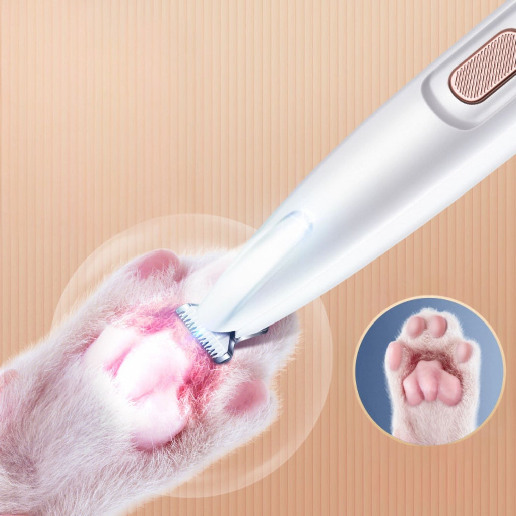 Trådløs Kæledyrstrimmer med LED-Lys til Hunde og Katte