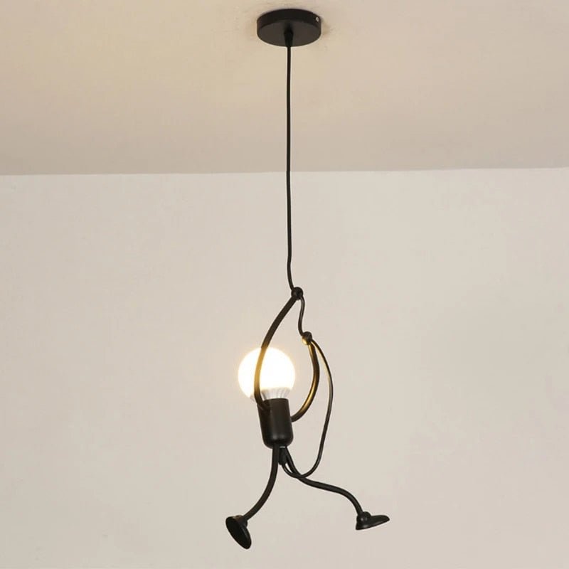 Retro Pendellampe med Figurformet Metaldesign