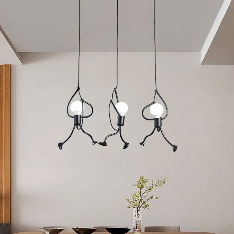 Retro Pendellampe med Figurformet Metaldesign