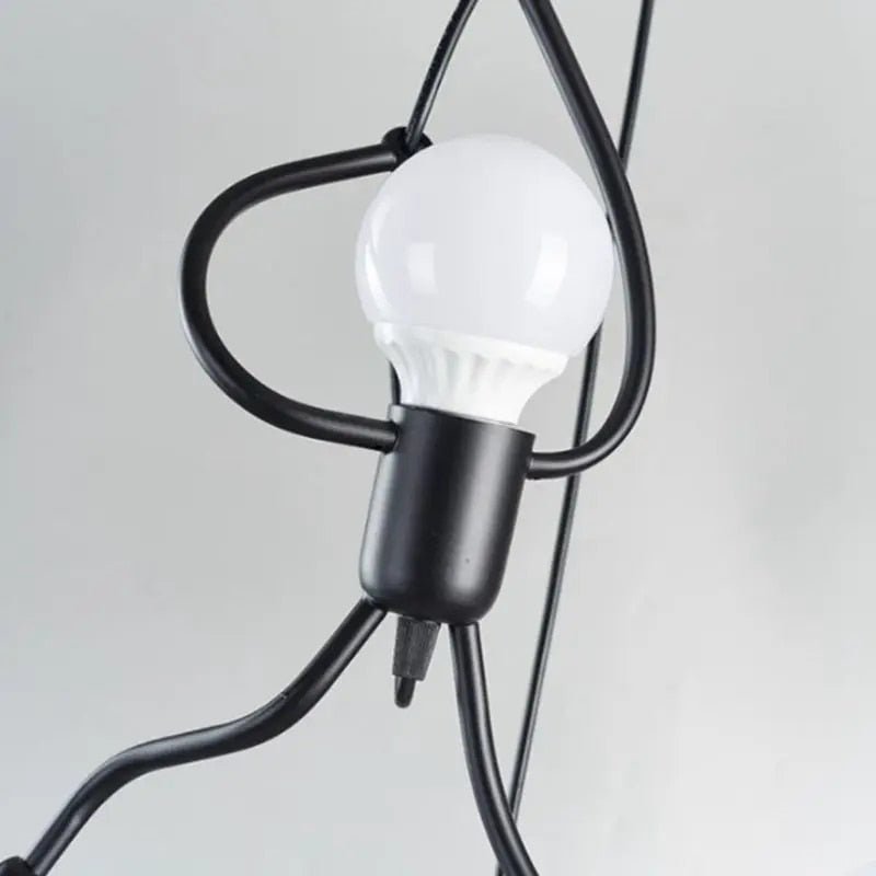 Retro Pendellampe med Figurformet Metaldesign