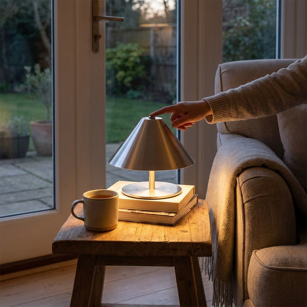 Genopladelig Bordlampe med Touchstyring og Stabil Indendørs Lysfunktion