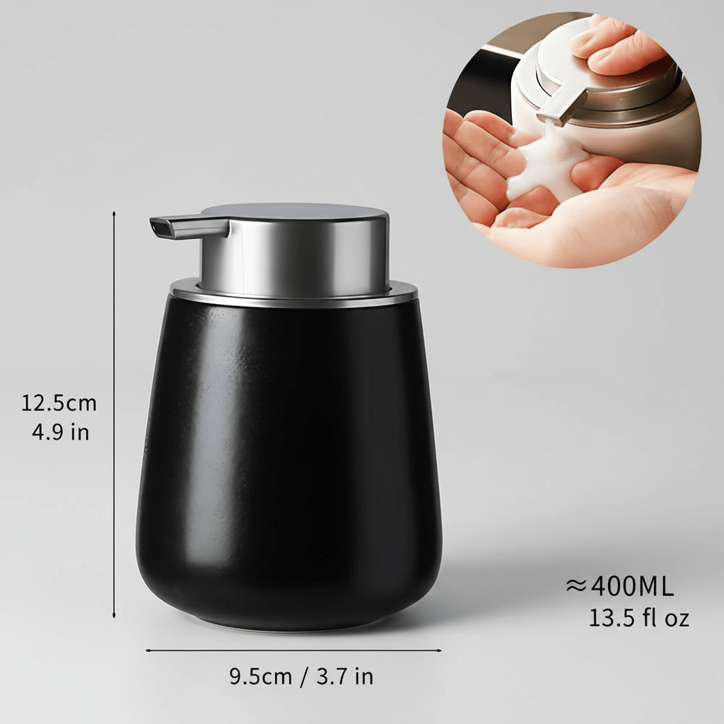 Keramisk Sæbedispenser med Mat Finish – 400 ml