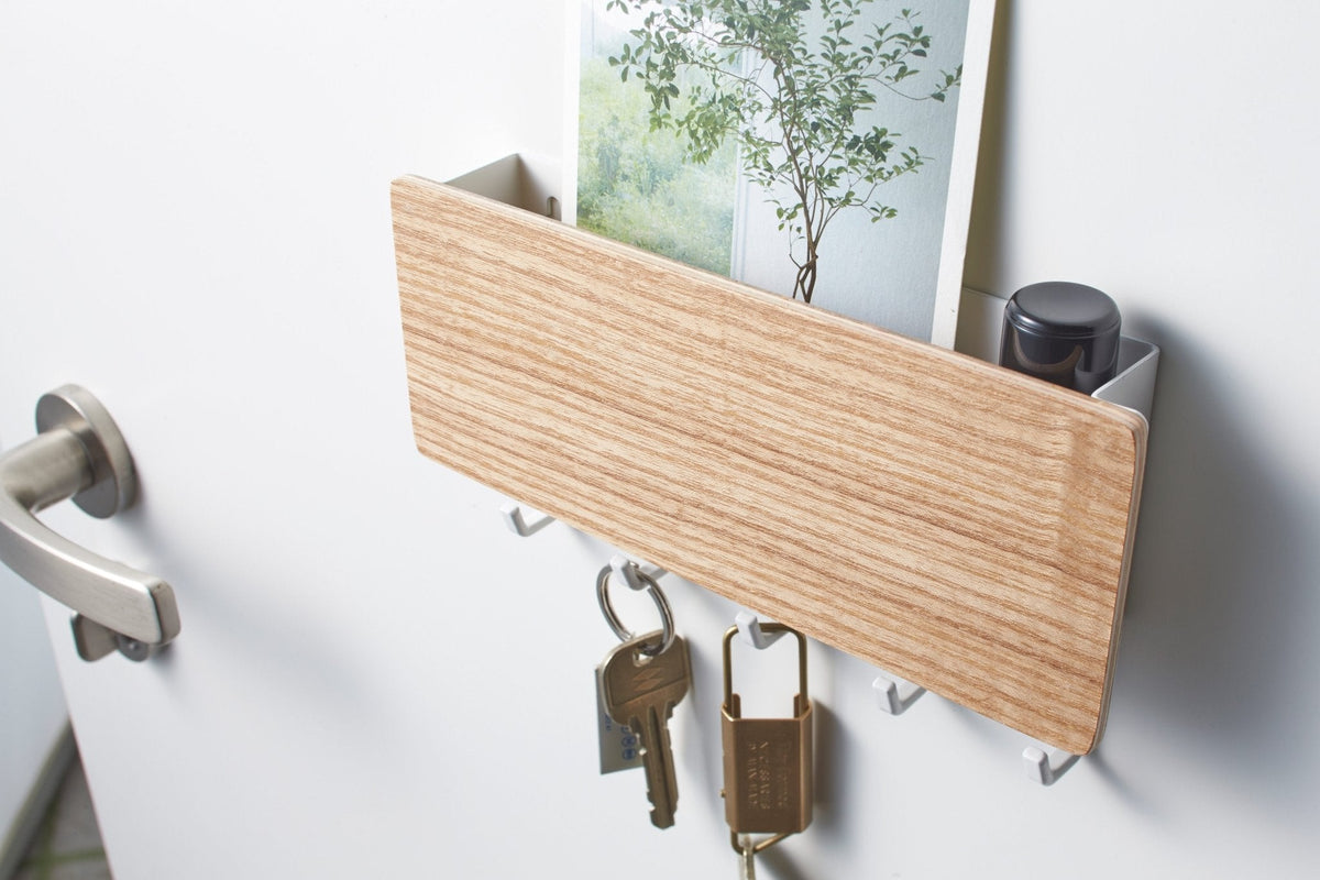 Vægmonteret Nøgleholder med Kroge og Opbevaringsrum