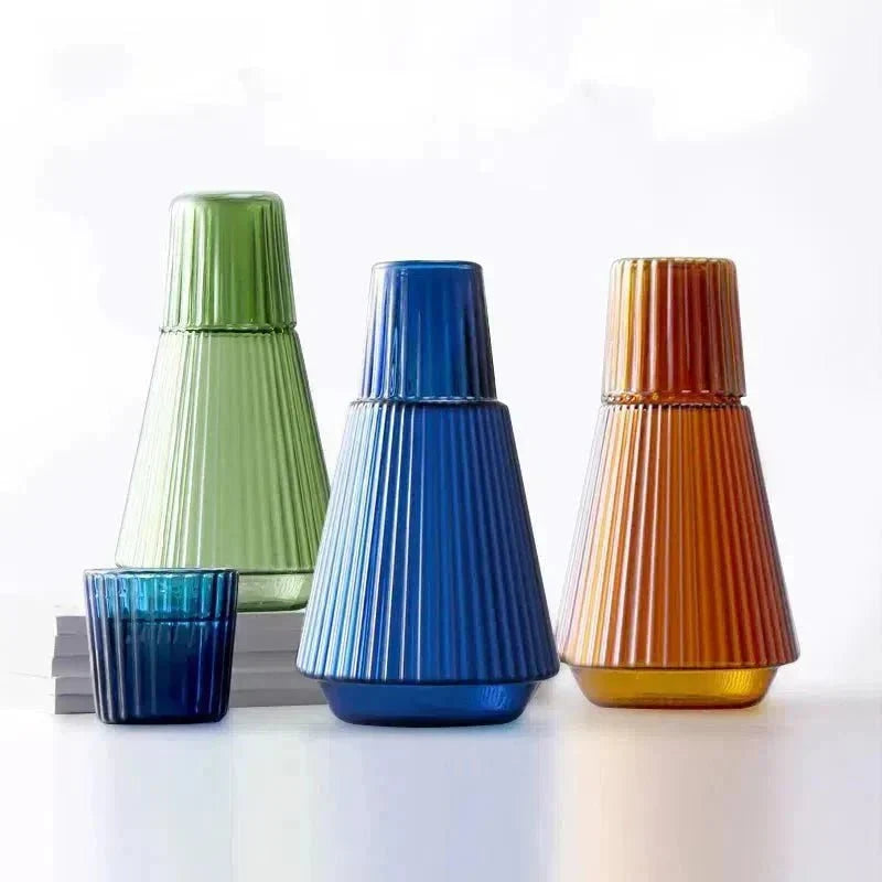 Glaskaraffel med Drikkeglas som Låg – 1000 ml