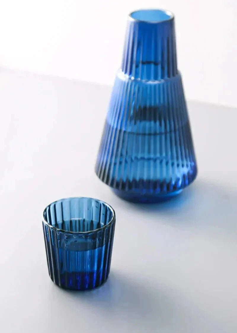 Glaskaraffel med Drikkeglas som Låg – 1000 ml