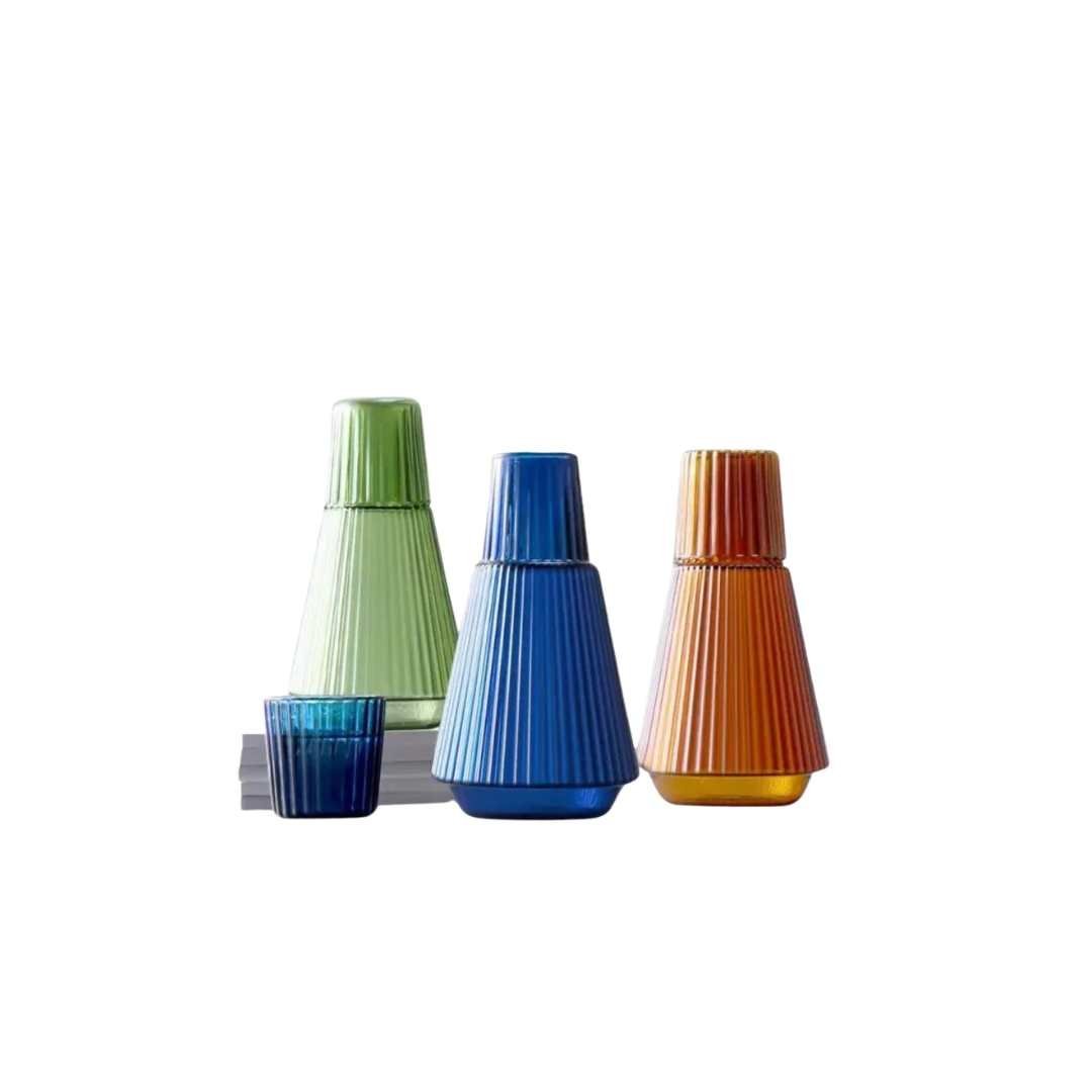 Glaskaraffel med Drikkeglas som Låg – 1000 ml
