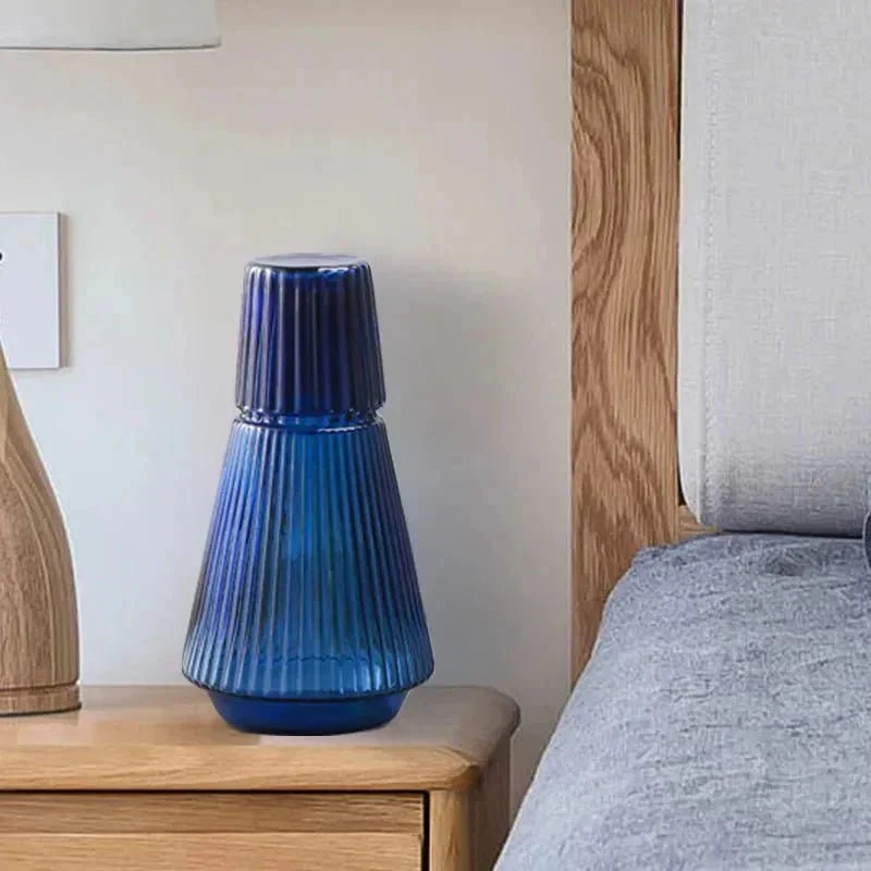 Glaskaraffel med Drikkeglas som Låg – 1000 ml