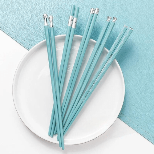 Genanvendelige Spisepinde i Metallegering – 5 Par