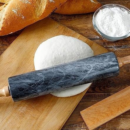 Kagerulle med Marmorlook og Træhåndtag