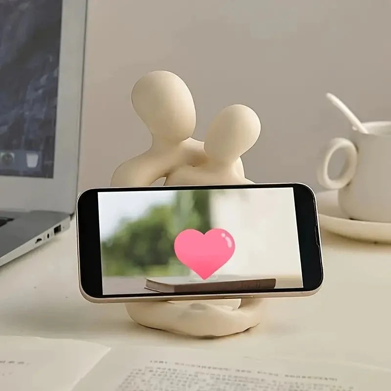Dekorativ Par-Skulptur med Integreret Holder
