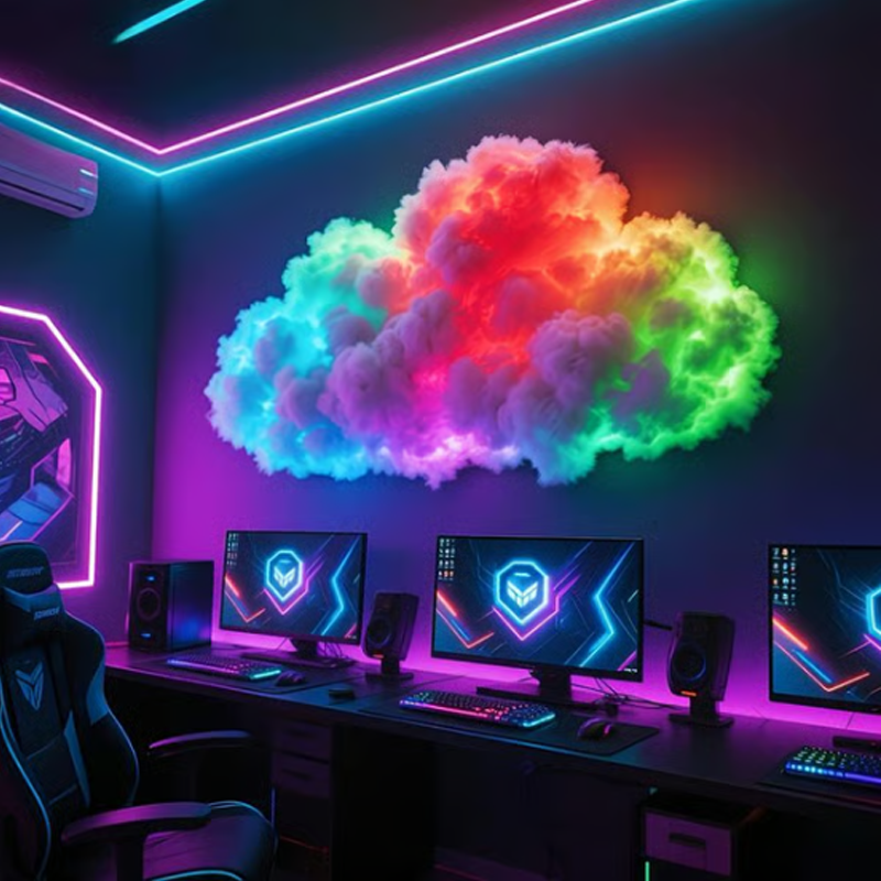Børnelampe Skyform Blød Led Tryg Natstemning