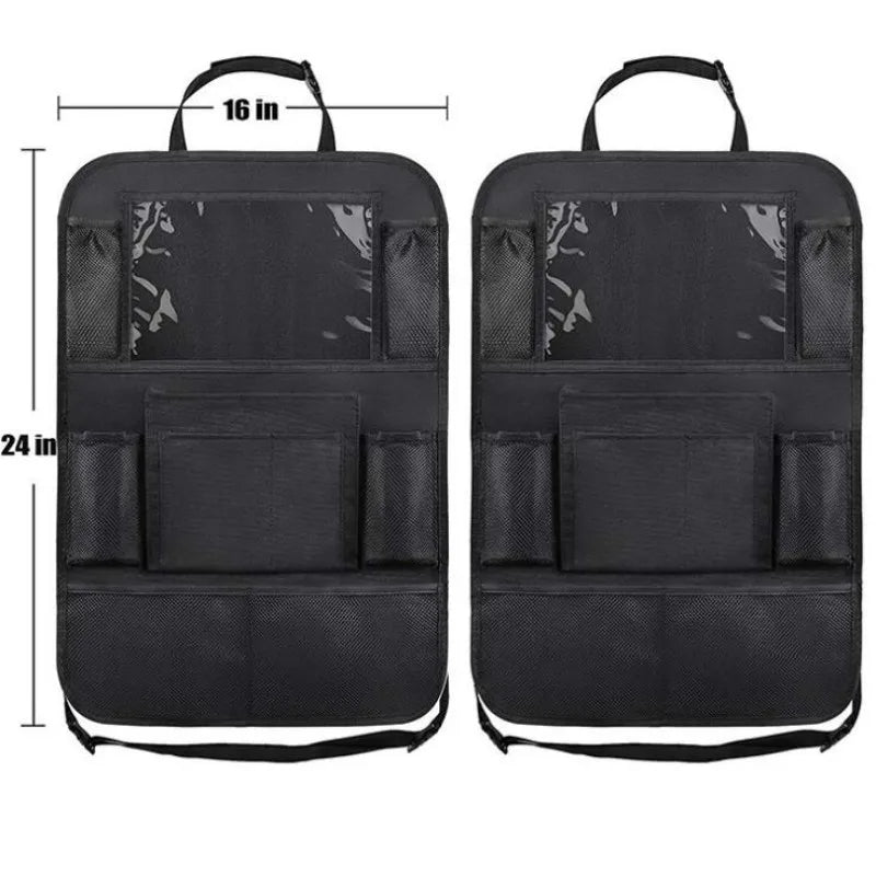 Bilsæde Organizer med Tablet-Holder og Opbevaringslommer
