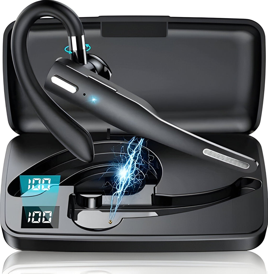 Trådløst Bluetooth Headset Med Dobbelt Mikrofon Og Støjdæmpet Klar Tale