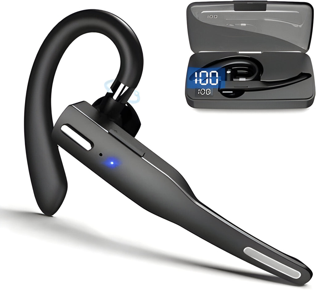 Trådløst Bluetooth Headset Med Dobbelt Mikrofon Og Støjdæmpet Klar Tale