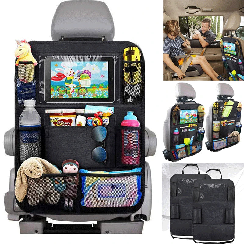 Bilsæde Organizer med Tablet-Holder og Opbevaringslommer