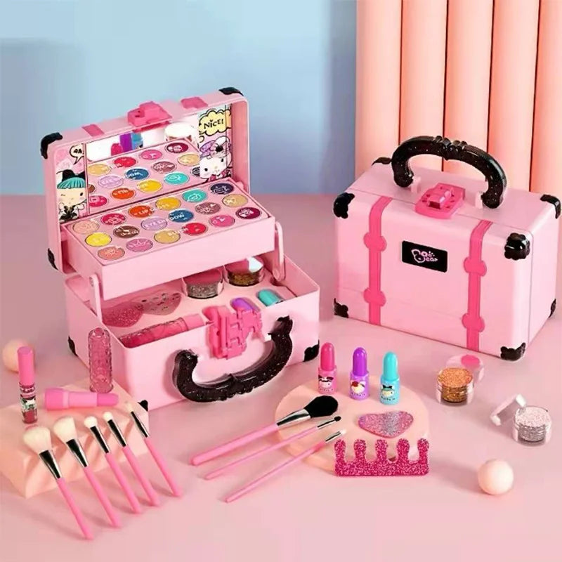 Sminkesæt til Børn med Farverigt Makeup-Tilbehør