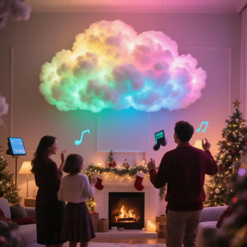 Børnelampe Skyform Blød Led Tryg Natstemning
