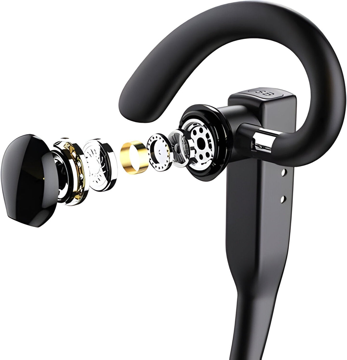Trådløst Bluetooth Headset Med Dobbelt Mikrofon Og Støjdæmpet Klar Tale