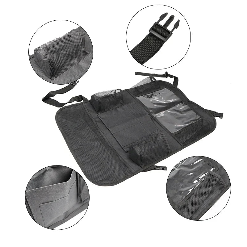 Bilsæde Organizer med Tablet-Holder og Opbevaringslommer