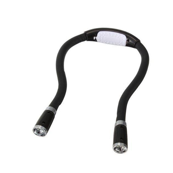 Halslampe med Fleksible LED‑Arme og Handsfree Arbejdslys