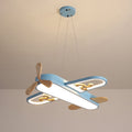 Kreativ Børne‑Loftlampe med Flyform, Trædetaljer og Justerbar LED Belysning