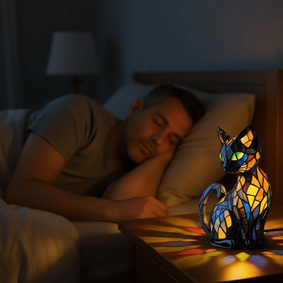 Bordlampe i Glas med Roligt Udtryk og Let Atmosfære