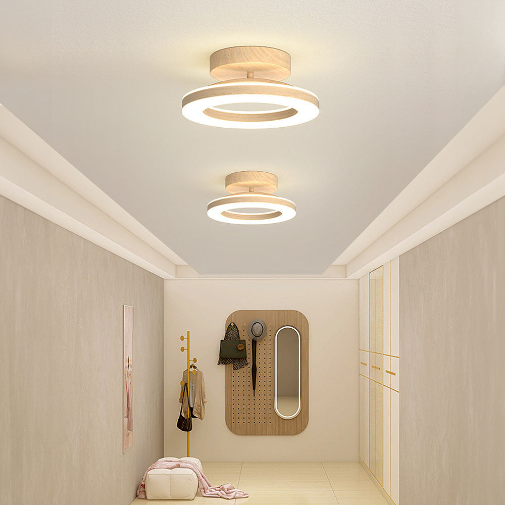 Loftlampe med Blød Glød og Moderne Diskformet Udtryk