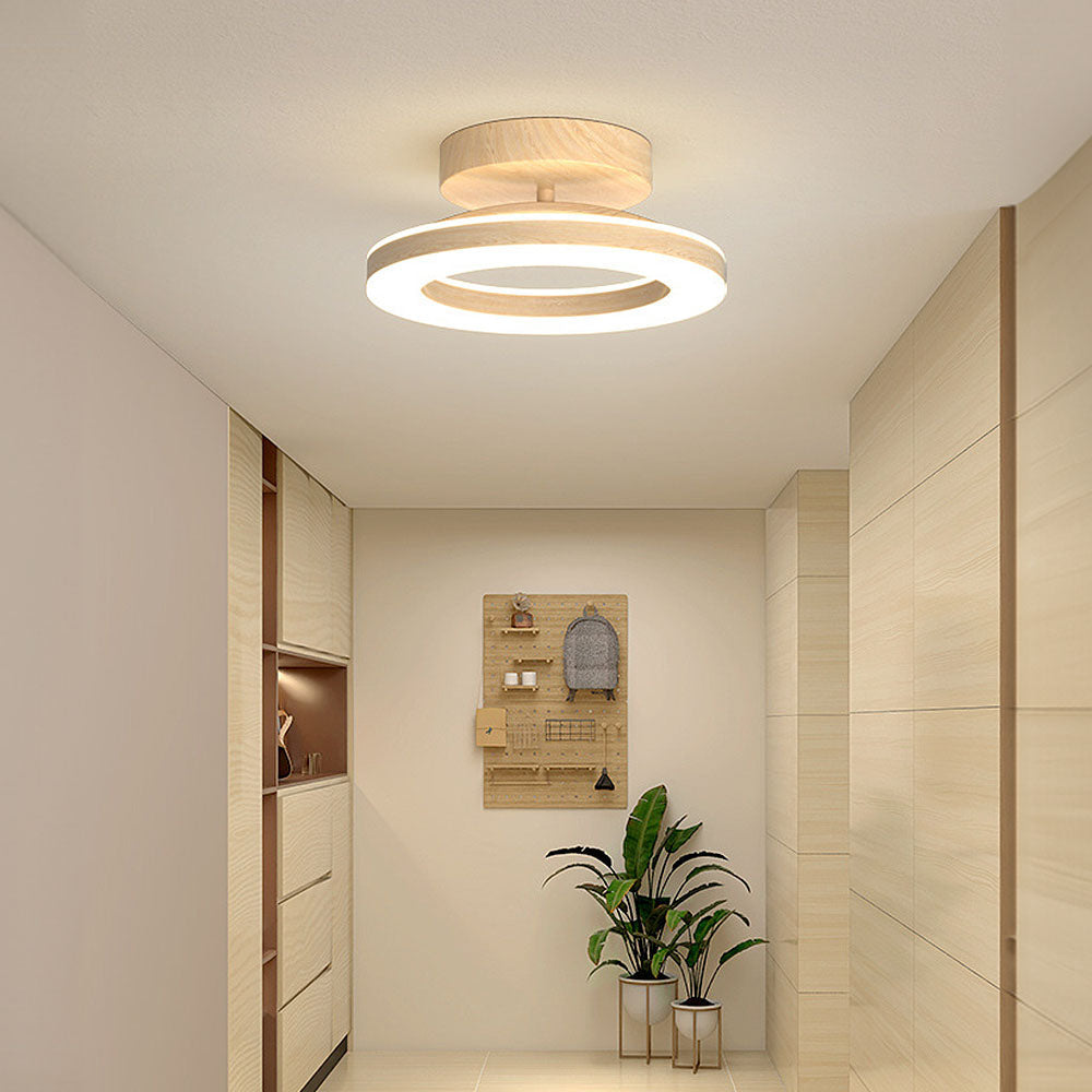 Loftlampe med Blød Glød og Moderne Diskformet Udtryk