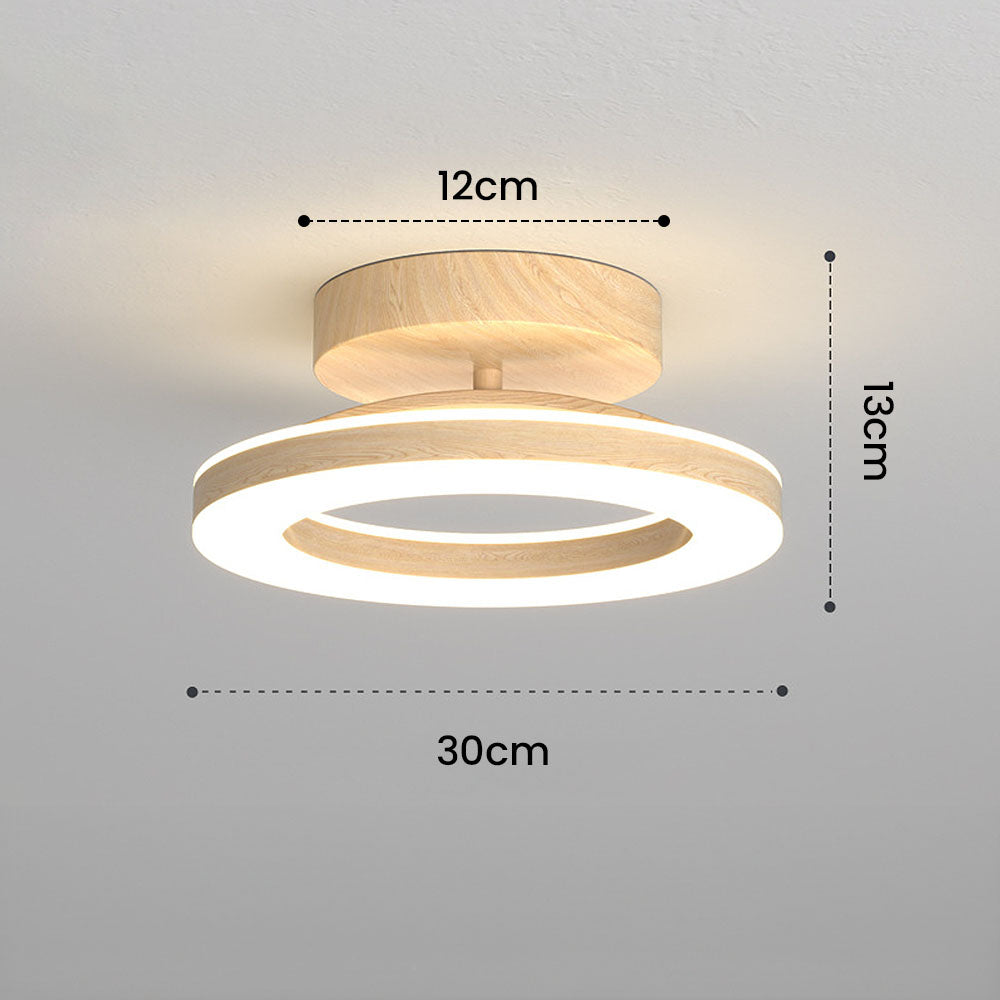 Loftlampe med Blød Glød og Moderne Diskformet Udtryk
