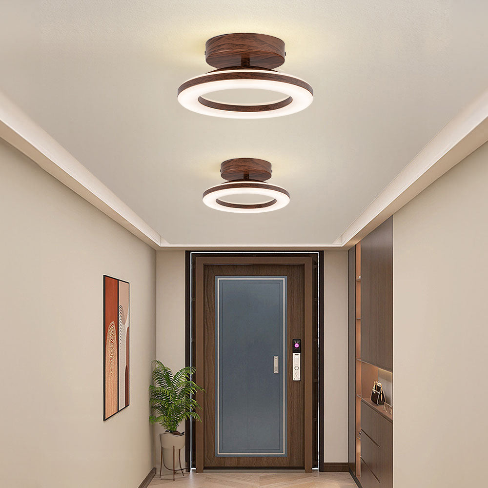 Loftlampe med Blød Glød og Moderne Diskformet Udtryk
