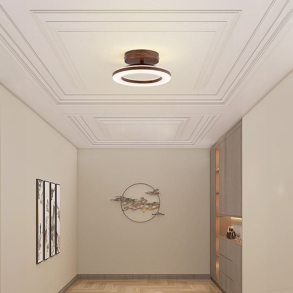 Loftlampe med Blød Glød og Moderne Diskformet Udtryk
