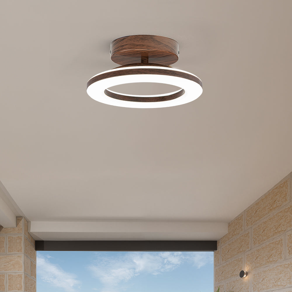 Loftlampe med Blød Glød og Moderne Diskformet Udtryk