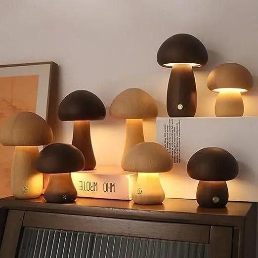 Svampelampe Med Dæmpbar LED-Belysning Og Eventyrligt Borddesign