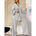 Kimono Pyjamasæt I Bomuld Med Afslappet Japanskinspireret Design