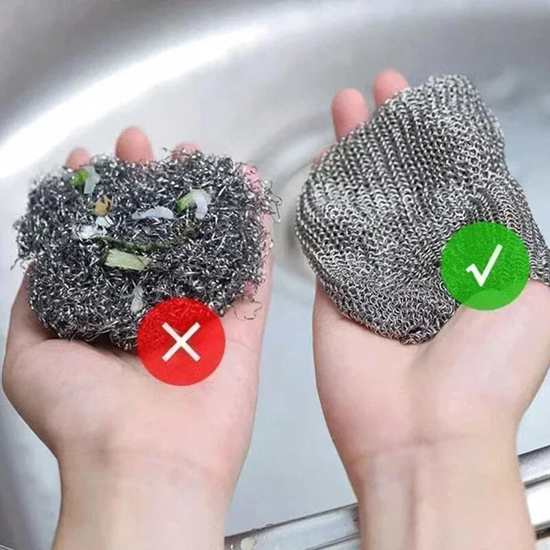 Rengøringsklude med Ståltråd og Ultrafiber til Effektiv Smuds­fjernelse