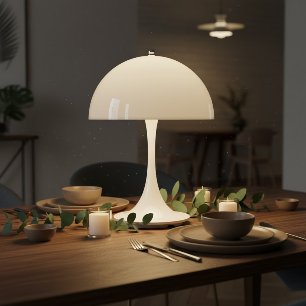 Trådløs Bordlampe med Moderne Form og Varm LED Belysning