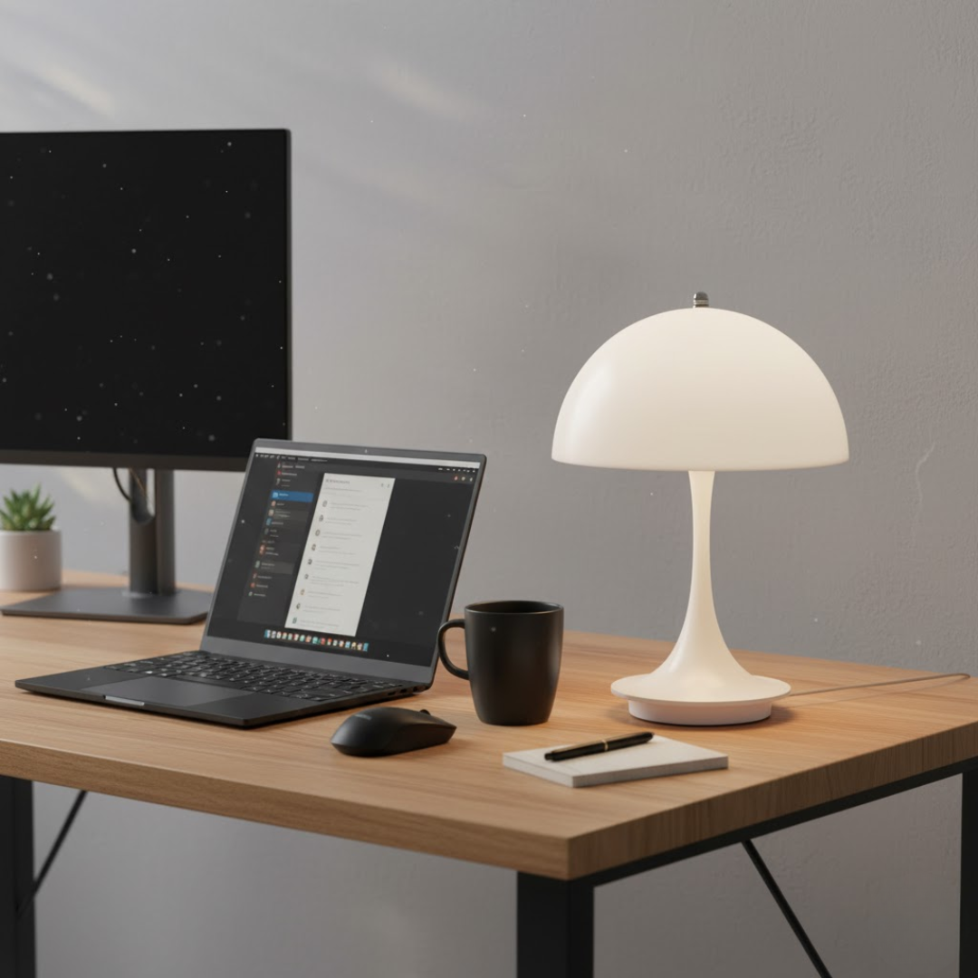 Trådløs Bordlampe med Moderne Form og Varm LED Belysning