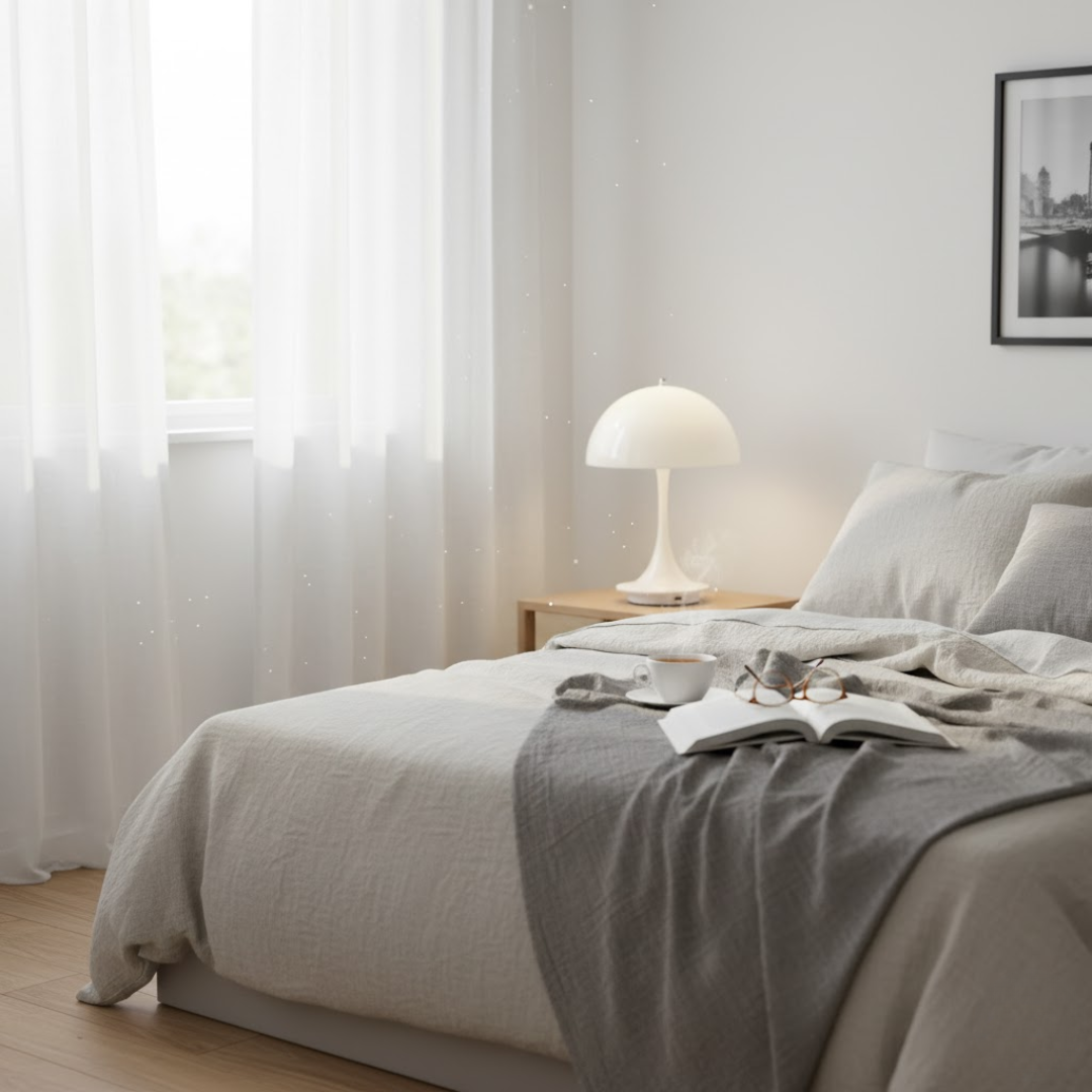 Trådløs Bordlampe med Moderne Form og Varm LED Belysning