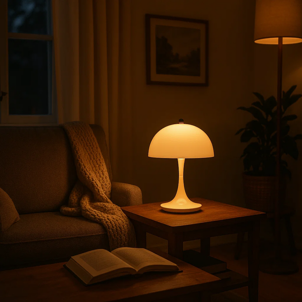 Trådløs Bordlampe med Moderne Form og Varm LED Belysning