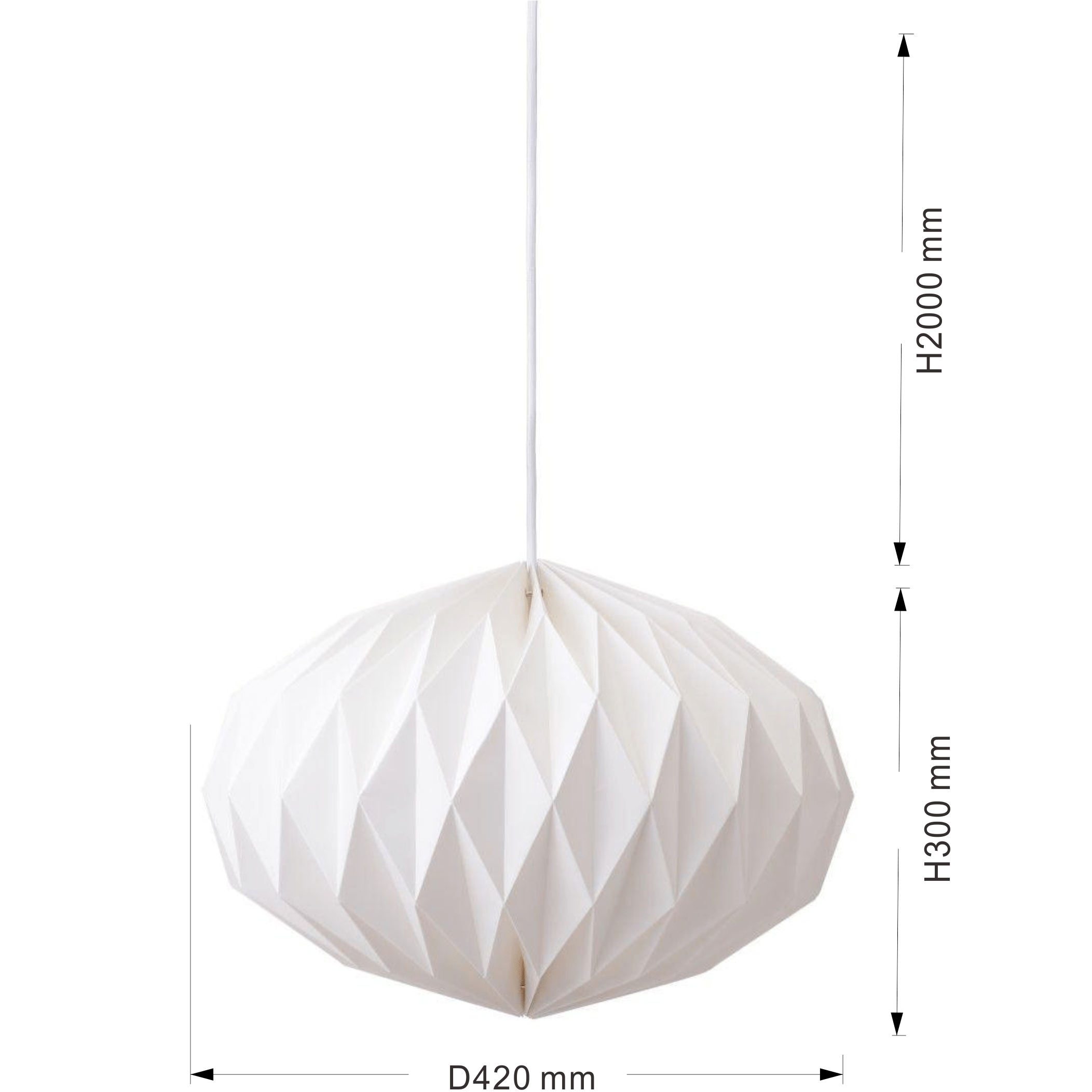 Origami Loftlampe Med Blød 360° Belysning Og Harmonisk Moderne Udtryk