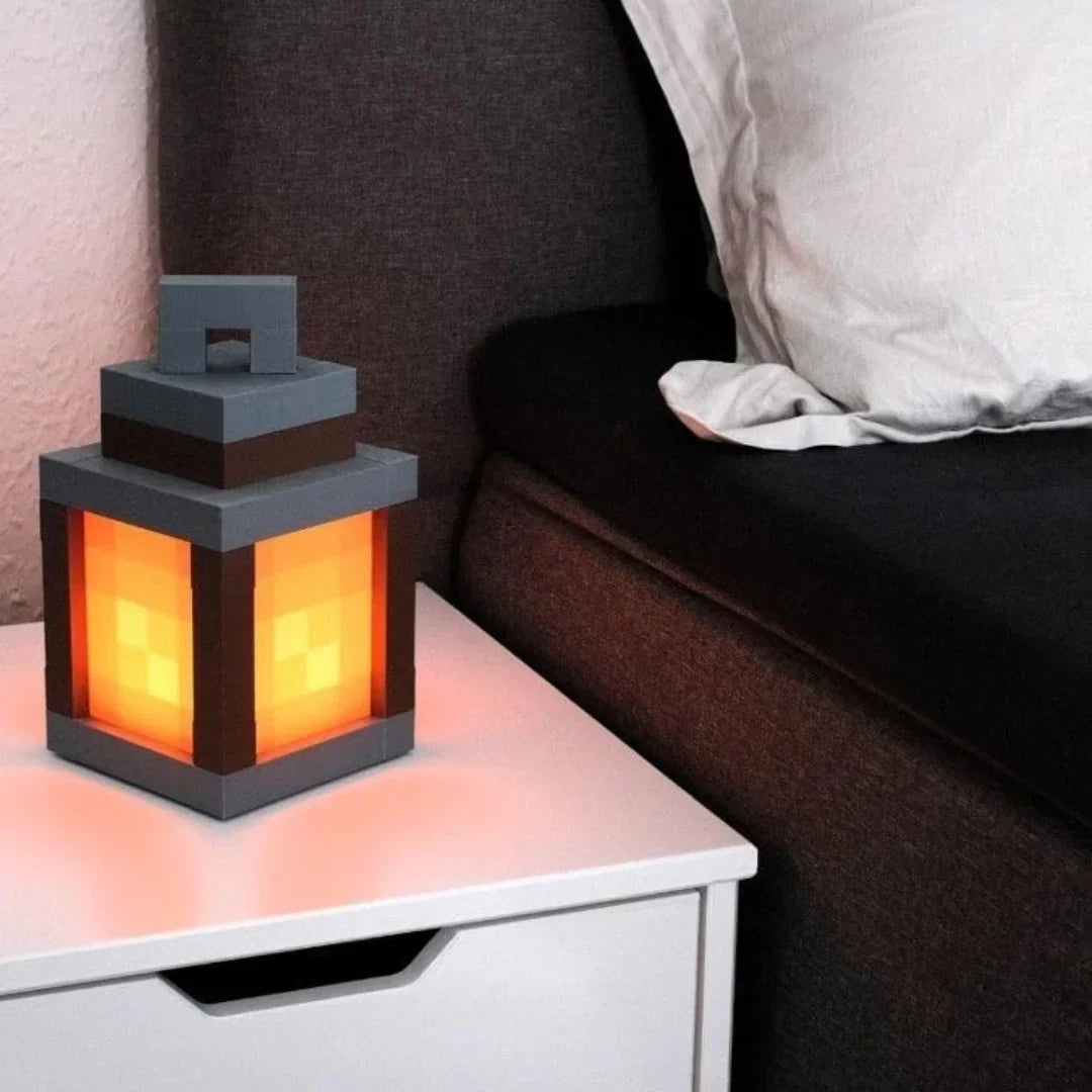 Pixelinspireret LED-Natlampe med USB-C Opladning