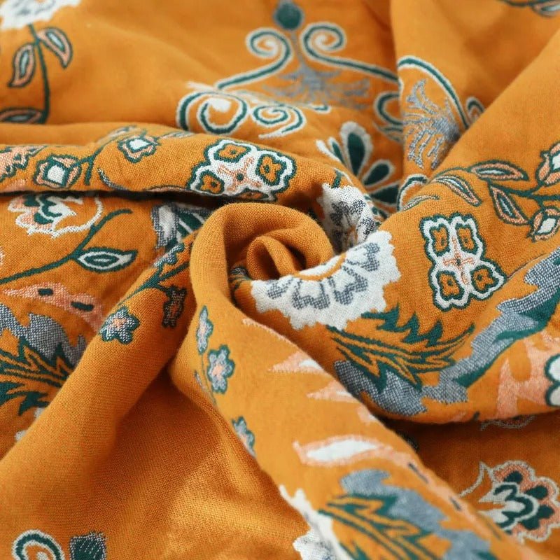 Bomuldsoverkast Blød Jacquard Struktur Med Åndbart Komfort Hele Året