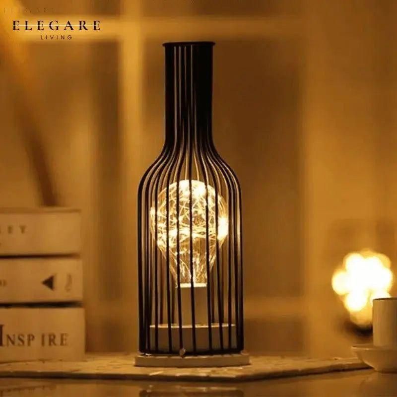 Retro Bordlampe Med Varm LED-Belysning Og Klassisk Design