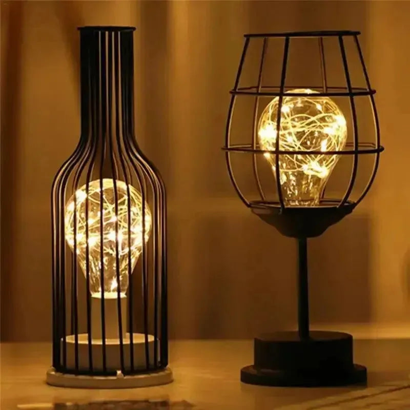 Retro Bordlampe Med Varm LED-Belysning Og Klassisk Design
