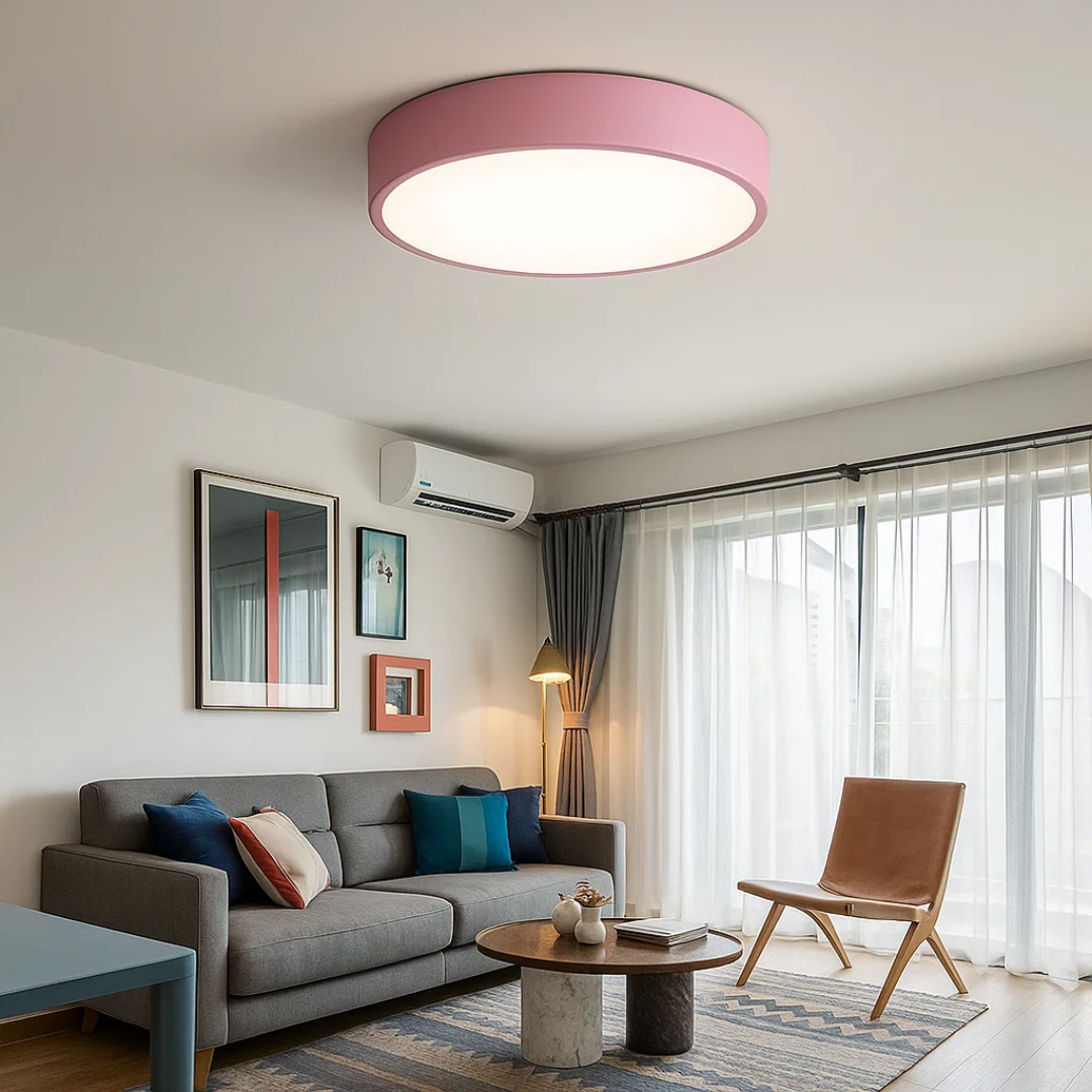 Loftlampe med Slankt Design og Blød LED Belysning